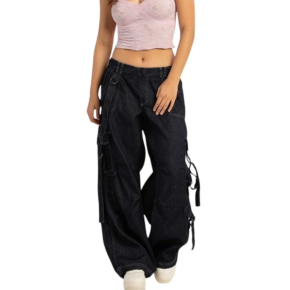 Urban Outfitters BDG Baggy Cargo Jeans Blue Denim Balloon Jeans Pants Small